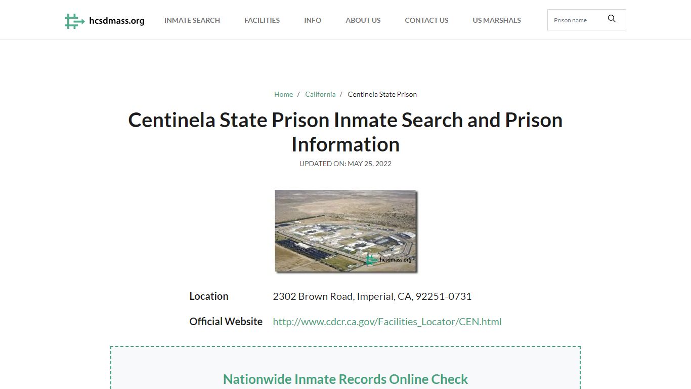 Centinela State Prison Inmate Search, Visitation, Phone no ...